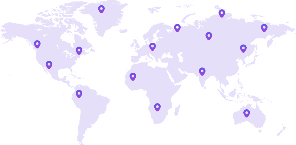 Worldwide Locations Support Map Image